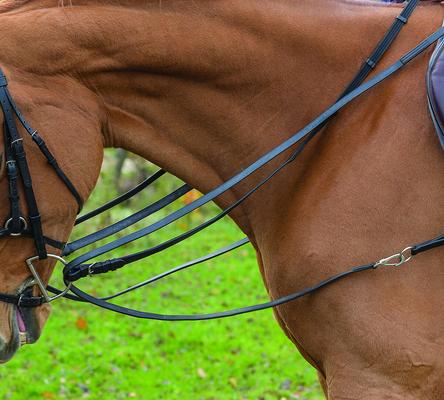 Show full view: Shires Equestrian Products Leather Draw Horse Reins, Havana slide 1 of 1