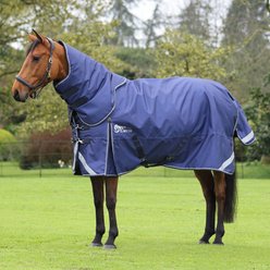 Shires Equestrian Products StormCheeta Original 200g Horse Turnout Blanket Set, Navy, 69-in