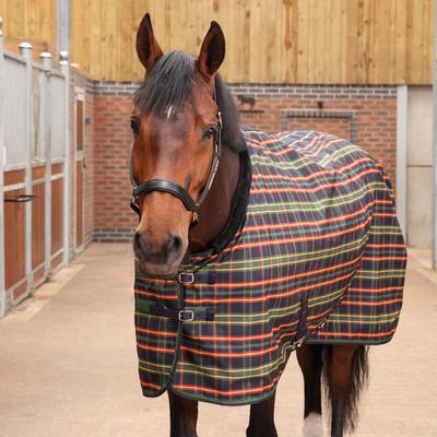 Show full view: Shires Equestrian Products Tempest Plus Lite Stable Rug, Green Tartan, 57-in slide 2 of 3
