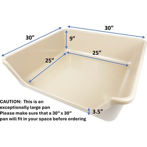 Shirley K's Indoor Dog Potty Tray, 30-in, Beige