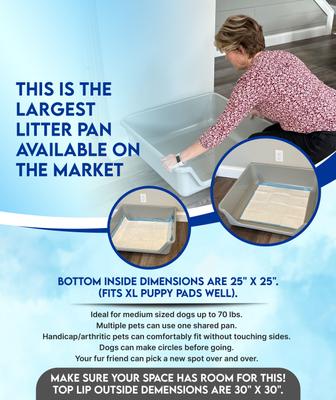 Show full view: Shirley K's Indoor Dog Potty Tray, 30-in, Gray slide 5 of 9