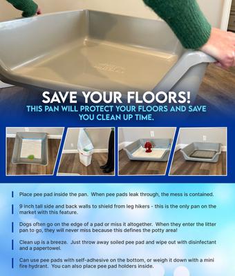 Show full view: Shirley K's Indoor Dog Potty Tray, 30-in, Gray slide 6 of 9