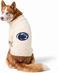ShopInstaPets Knit Polyester Machine Washable Dog Sweater, White, X-Large, Penn State Nittany Lions slide 2 of 5