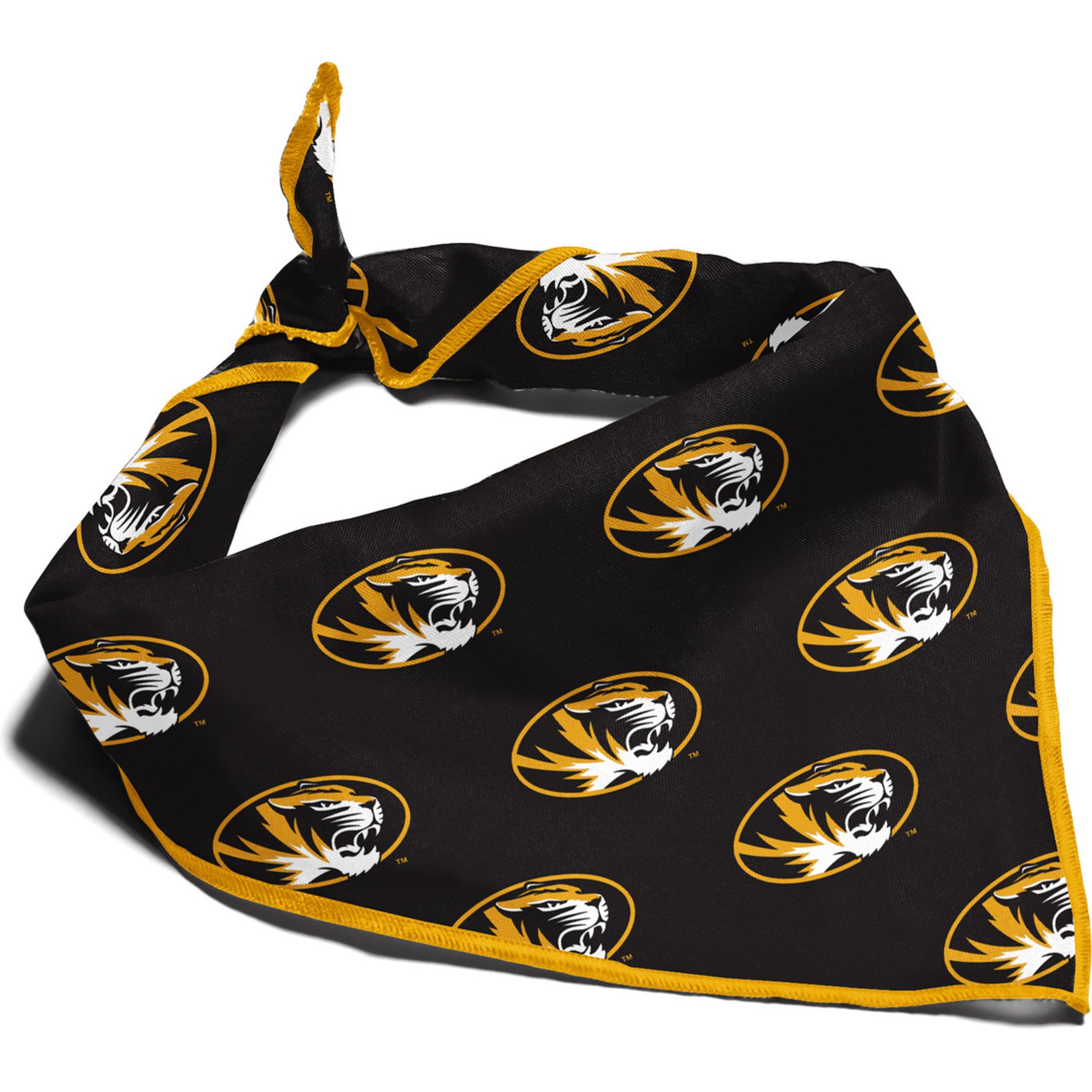 ShopInstaPets NCAA Dog Bandana, Missouri Tigers, Large