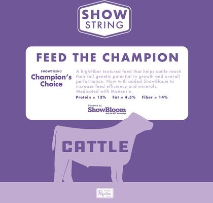 Show full view: Show String Show Feed Champions Choice Beef Ration Cattle Food, 50-lb bag slide 4 of 4