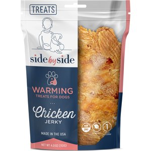 Side By Side Chicken Jerky Dog Treats, 4-oz bag