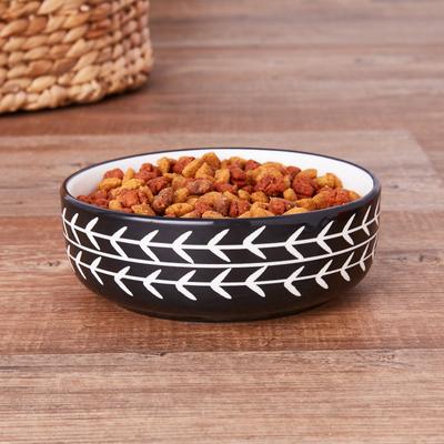 Show full view: Signature Housewares Black Arrow Non-Skid Ceramic Dog & Cat Bowl, 1-cup slide 5 of 8