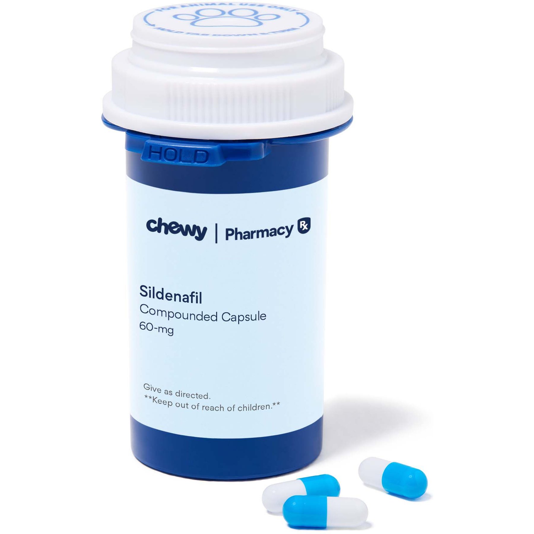 Sildenafil Compounded Capsule, 60 mg, 180 capsules for Veterinary use