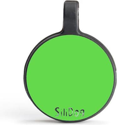 Show full view: SiliDog The Silent Dog Tag Silicone Circle Personalized Dog & Cat ID Tag, Green slide 3 of 4