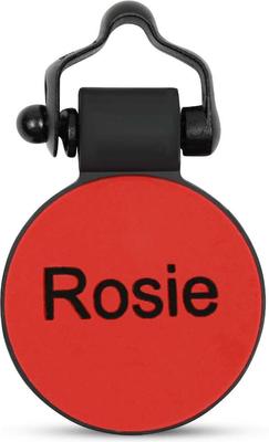 Show full view: SiliDog The Silent Dog Tag Silicone Circle Personalized Dog & Cat ID Tag, Red slide 1 of 4