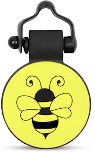 SiliDog The Silent Pet Tag Silicone Silly Face Personalized Dog & Cat ID Tag, Yellow