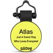 SiliDog The Silent Pet Tag Ladybug Dog & Cat ID Tag, Red