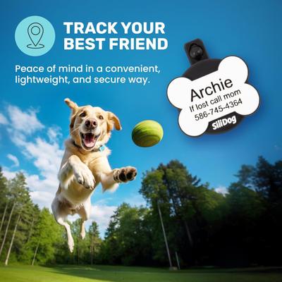 Show full view: SiliDog The Silent Pet Tag Silicone AirTag Holder & Personalized Dog & Cat ID Tag, Pink slide 4 of 10