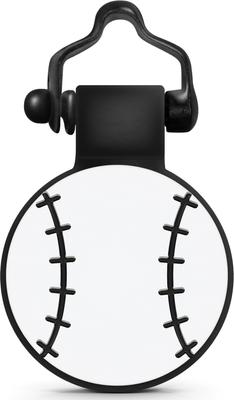 Show full view: SiliDog The Silent Pet Tag Silicone Baseball Personalized Dog & Cat ID Tag, White slide 1 of 6