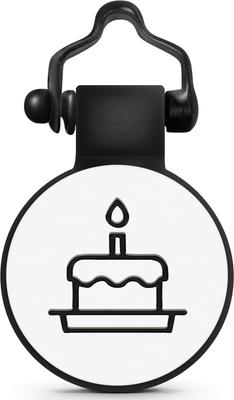 Show full view: SiliDog The Silent Pet Tag Silicone Birthday Cake Personalized Dog & Cat ID Tag, White slide 1 of 2