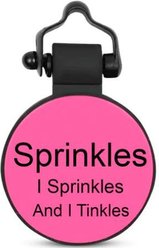 SiliDog The Silent Pet Tag Silicone MiniTag Personalized Dog & Cat ID Tag, Pink