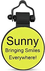 SiliDog The Silent Pet Tag Silicone MiniTag Personalized Dog & Cat ID Tag, Yellow