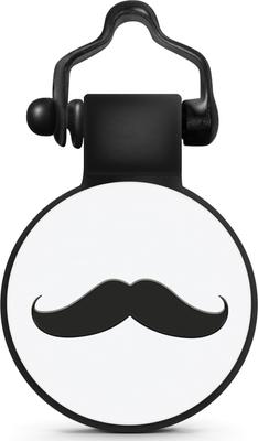 Show full view: SiliDog The Silent Pet Tag Silicone Mustache Personalized Dog & Cat ID Tag, White slide 1 of 7