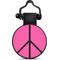 Show in main carousel: SiliDog The Silent Pet Tag Silicone Peace Sign Personalized Dog & Cat ID Tag, Pink slide 1 of 5