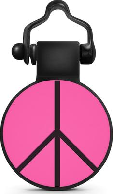 Show full view: SiliDog The Silent Pet Tag Silicone Peace Sign Personalized Dog & Cat ID Tag, Pink slide 1 of 5