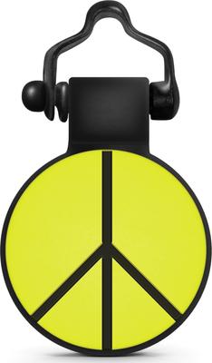 Show full view: SiliDog The Silent Pet Tag Silicone Peace Sign Personalized Dog & Cat ID Tag, Yellow slide 1 of 4