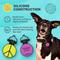 Show in main carousel: SiliDog The Silent Pet Tag Silicone Peace Sign Personalized Dog & Cat ID Tag, Yellow slide 4 of 4