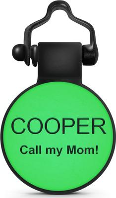 Show full view: SiliDog The Silent Pet Tag Silicone Shamrock Personalized Dog & Cat ID Tag, Green slide 2 of 6