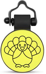 SiliDog The Silent Pet Tag Turkey Dog & Cat ID Tag, Yellow