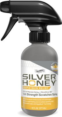 Show full view: Silver Honey Rapid Wound Repair Antimicrobial Ointment, 2-oz tube + Vet Strength Scratches Horse Wound Care Spray, 6-oz bottle slide 6 of 9