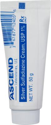 Show full view: Silver Sulfadiazine Cream, 1%, 50-gm tube slide 3 of 6