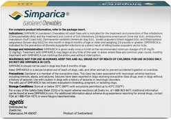 Simparica Chewable Tablet for Dogs, 2.8-5.5 lbs, (Yellow Box), 6 Chewable Tablets (6-mos. supply) slide 2 of 7