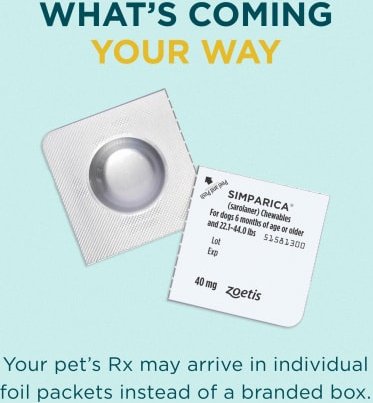 Show full view: Simparica Chewable Tablet for Dogs, 44.1-88 lbs, (Green Box), 12 Chewable Tablets (12-mos. supply) slide 3 of 11