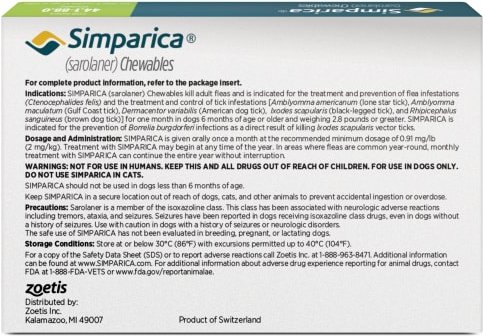 Simparica Chewable Tablet for Dogs, 44.1-88 lbs, (Green Box)