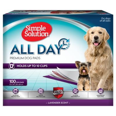 Show full view: Simple Solution 6-Layer All Day Premium Dog Pads, 23 x 24, Lavender Scent, 100 count slide 1 of 10
