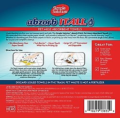 Simple Solution AbzorbITALL Pet Stain & Odor Absorbent Towels, 30 count slide 2 of 6
