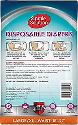 Simple Solution Disposable Female Dog Diapers, Large/X-Large: 18 to 27-in waist, 12 count slide 2 of 9