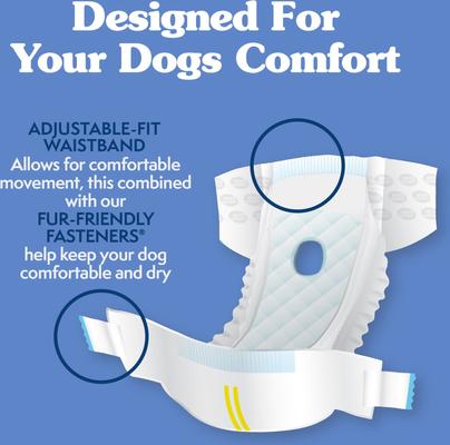Show full view: Simple Solution Disposable Female Dog Diapers, Small: 12 to 19-in waist, 12 count slide 6 of 8