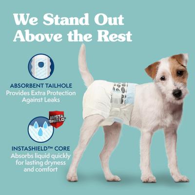 Show full view: Simple Solution Disposable Female Dog Diapers, Small: 12 to 19-in waist, 30 count slide 5 of 9