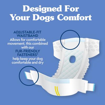 Show full view: Simple Solution Disposable Female Dog Diapers, Small: 12 to 19-in waist, 30 count slide 6 of 9