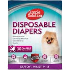 Simple Solution Disposable Female Dog Diapers, X-Small: 9 to 14-in waist, 30 count