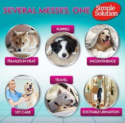 Simple Solution Disposable Female Dog Diapers, X-Small: 9 to 14-in waist, 30 count slide 2 of 9