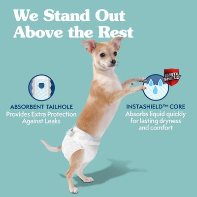 Show full view: Simple Solution Disposable Female Dog Diapers, X-Small: 9 to 14-in waist, 30 count slide 3 of 10