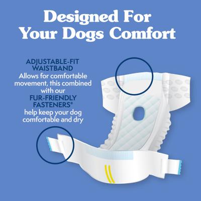Show full view: Simple Solution Disposable Female Dog Diapers, X-Small: 9 to 14-in waist, 30 count slide 4 of 10