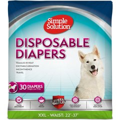 Simple Solution Disposable Female Dog Diapers, XX-Large: 22 to 37-in waist, 30 count