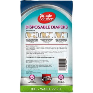 Simple Solution Disposable Female Dog Diapers, XX-Large: 22 to 37-in waist, 30 count