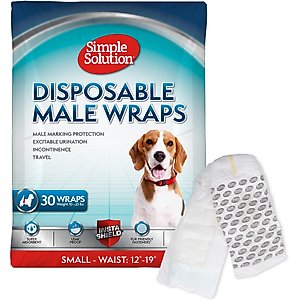 Simple Solution Disposable Male Dog Wrap, Small: 12 to 19-in waist, 30 count