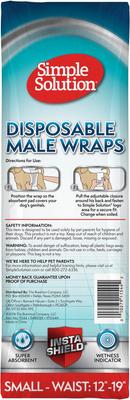 Show full view: Simple Solution Disposable Male Dog Wrap, Small: 12 to 19-in waist, 30 count slide 2 of 10