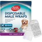 Simple Solution Disposable Male Dog Wrap, Toy: 9 to 14-in waist, 30 count