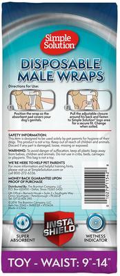 Show full view: Simple Solution Disposable Male Wrap, Toy, 30 count + Fruitables Skinny Minis Pumpkin & Berry Flavor Dog Treats, 5-oz bag slide 3 of 9