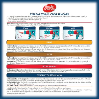 Show full view: Simple Solution Extreme Spring Breeze Pet Stain & Odor Remover, 32-fl oz spray bottle slide 3 of 12
